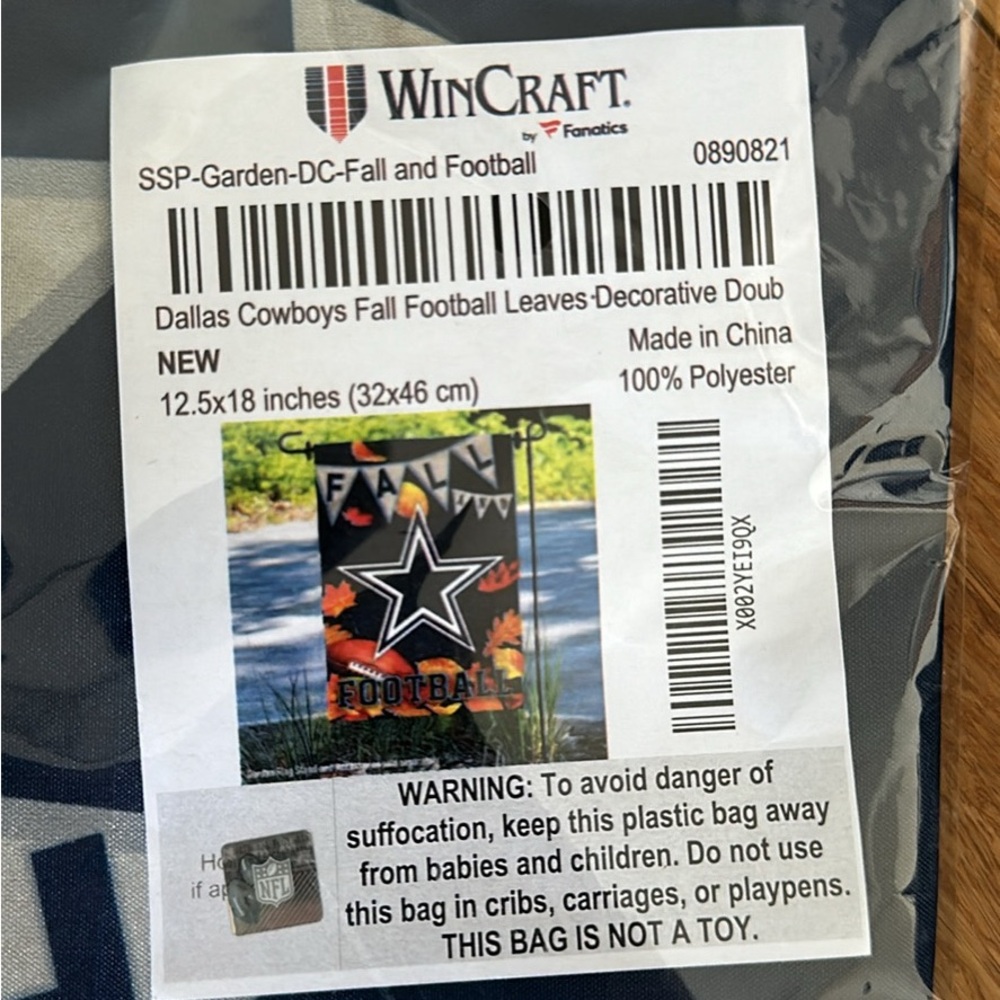 Dallas Cowboys fall themed small garden flag
